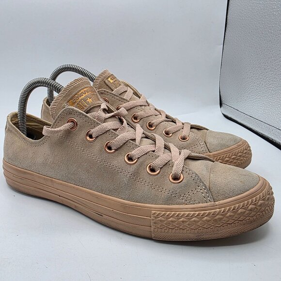 Converse Chuck Taylor Womens Size 9 Beige Shoes Skateboarding Casual Walking - Picture 1 of 13